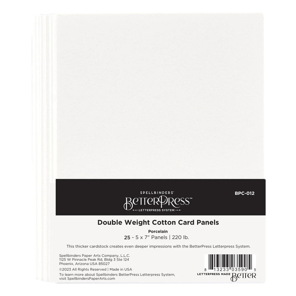 Double Weight Cotton Card Panels - 5x7 Porcelain