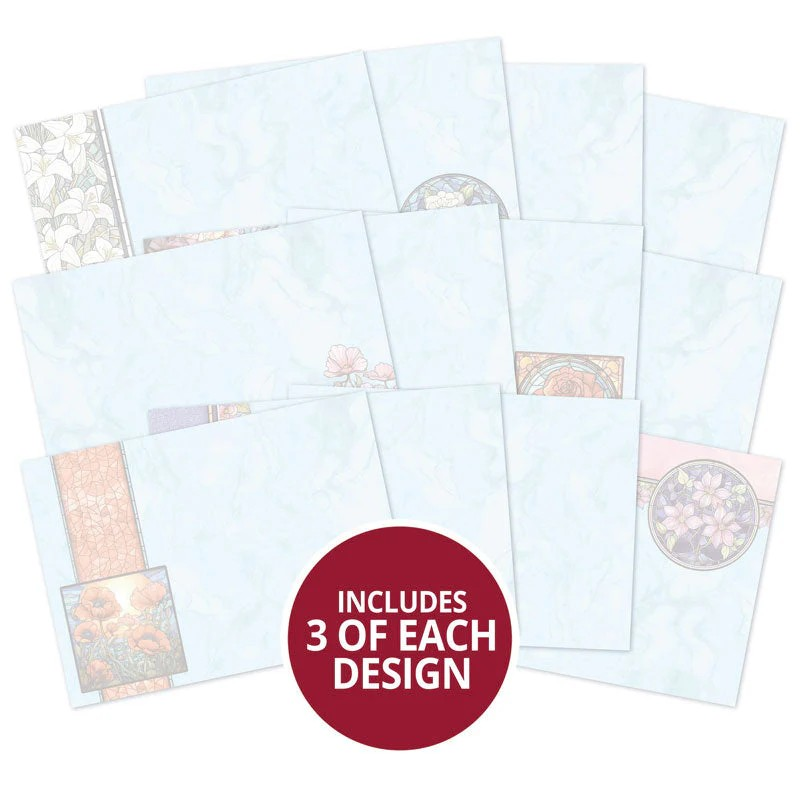 Stained Glass Florals - Luxury Card Inserts