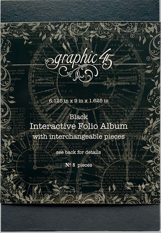 Graphic 45 Staples Black Interactive Folio Album