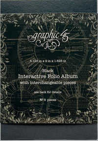 Graphic 45 Staples Black Interactive Folio Album