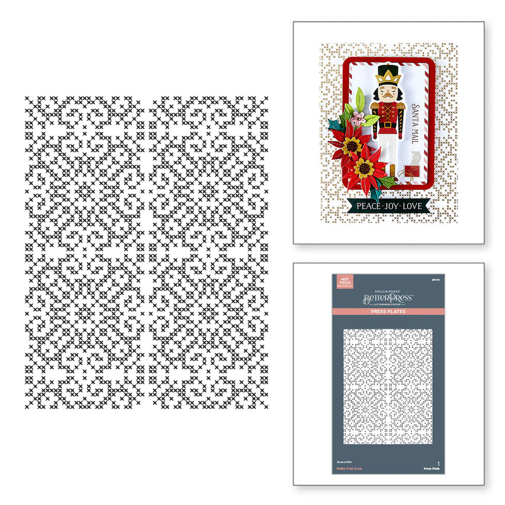 Petite Criss Cross BetterPress Plate