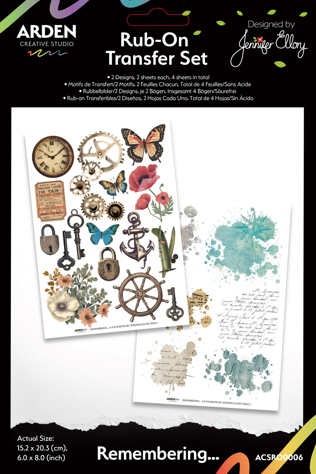 Remembering - Rub-On Transfer Set