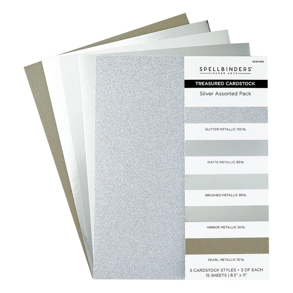 Treasured Cardstock - Silver Assorted Pack