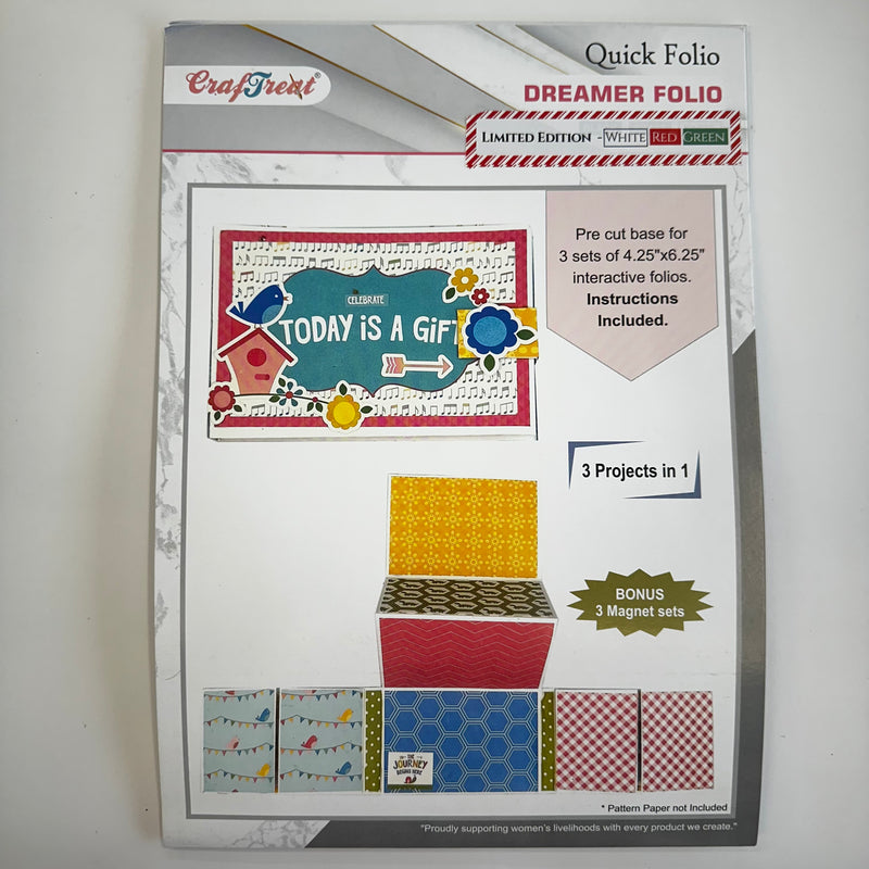 Dreamer Folio - White, Red, Green