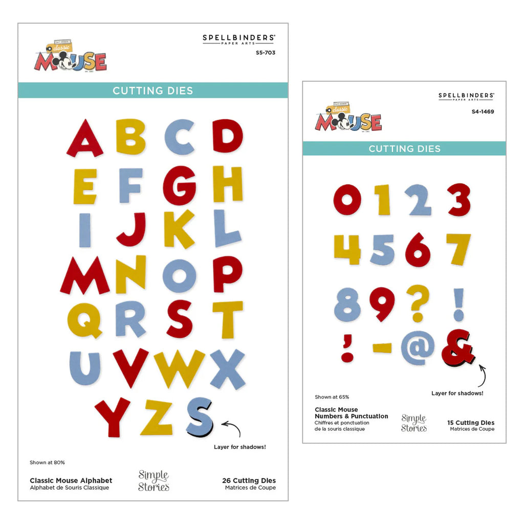 Say Cheese Classic Mouse Alpha & Numbers Die Bundle