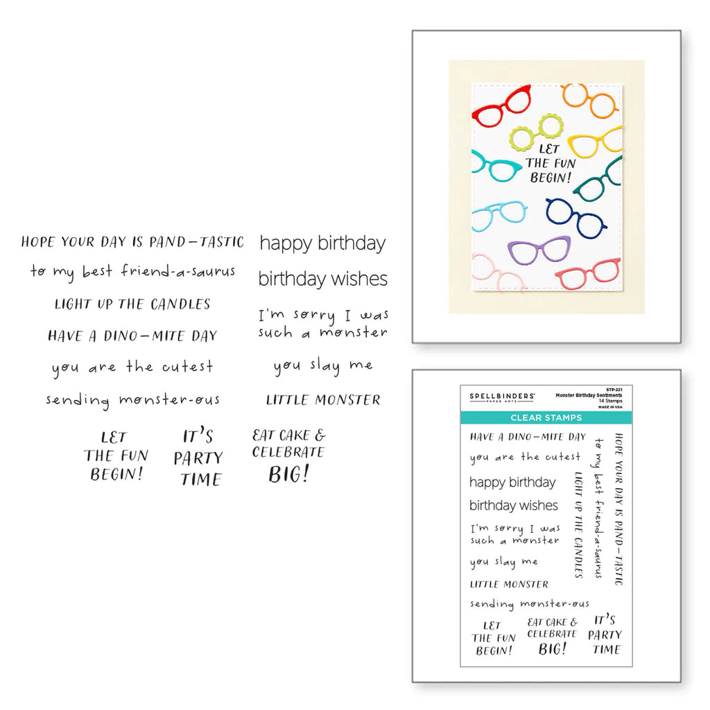 Monster Birthday Sentiments Stamp Set