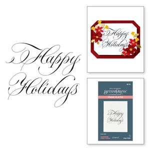 Copperplate Happy Holidays BetterPress Plate