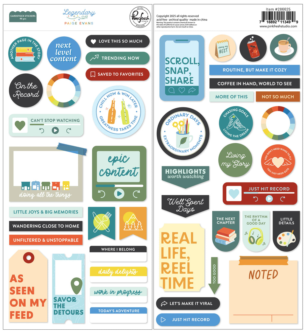 Legendary - Cardstock Stickers