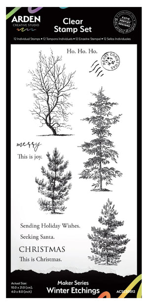 Winter Etchings Stamp Set