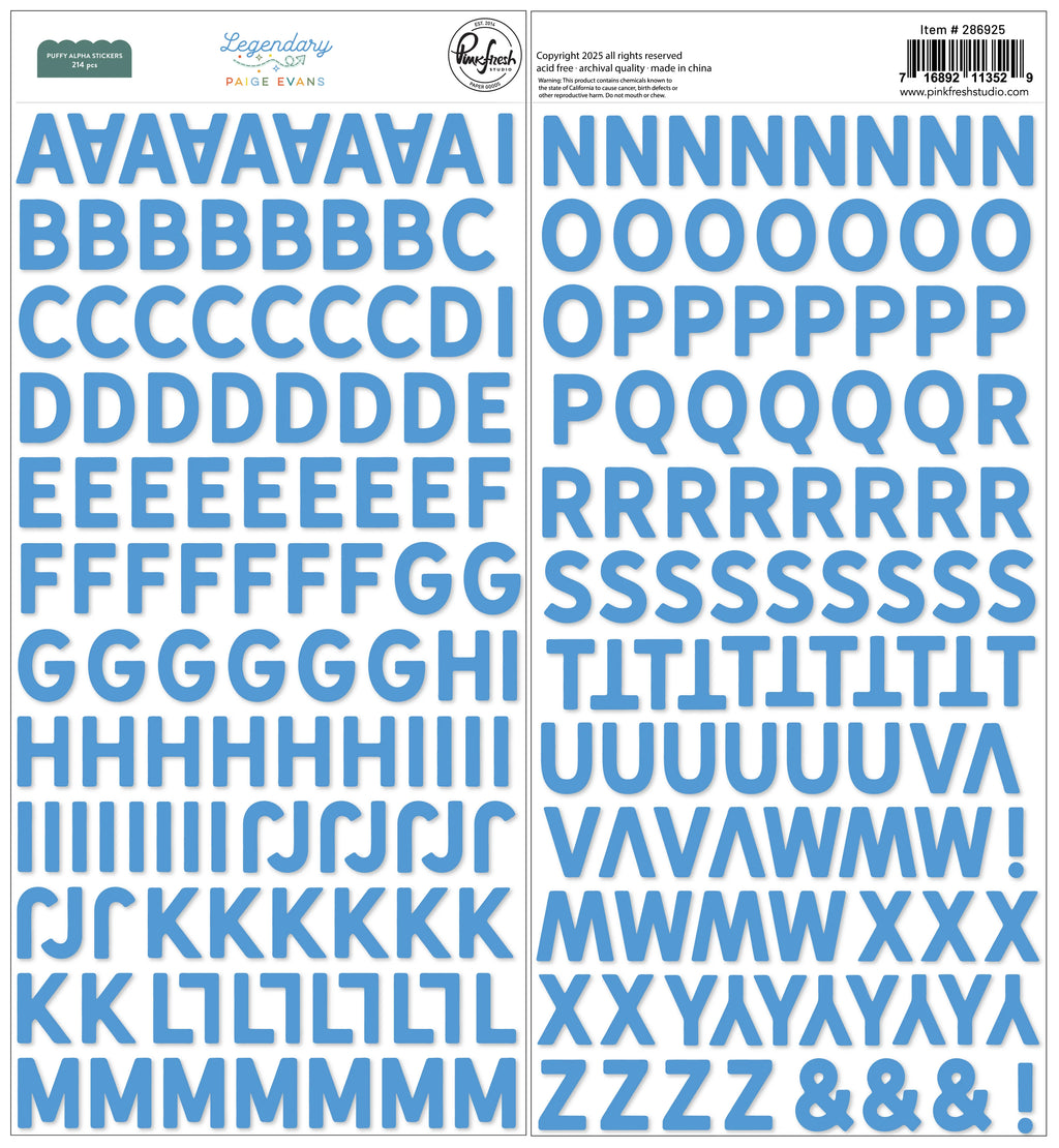 Legendary - Puffy Alpha Stickers