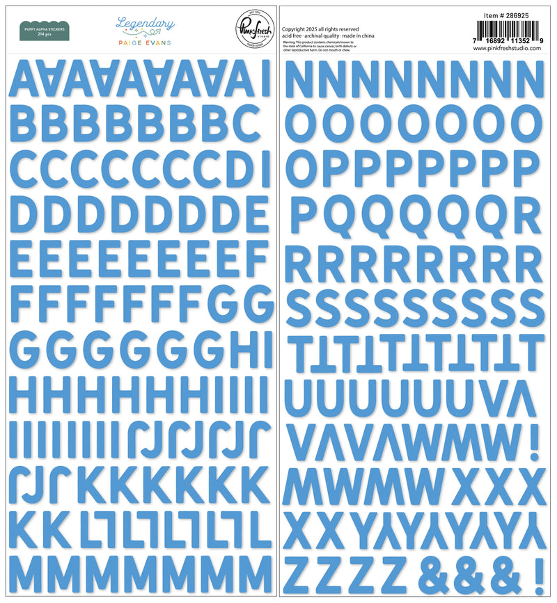 Legendary - Puffy Alpha Stickers