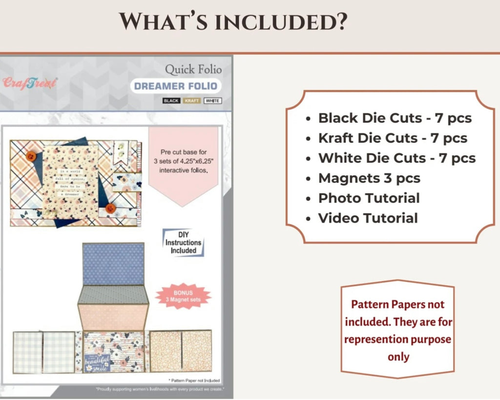 Dreamer Folio - Black, Kraft, White