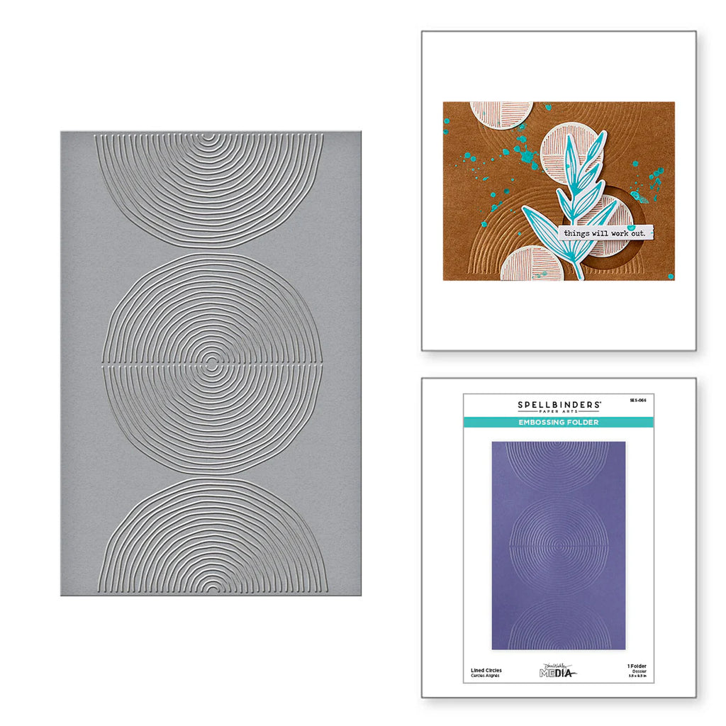 Lined Circles Embossing Folder