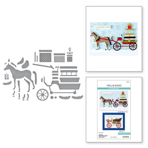 Christmas Horse-Drawn Wagon Die Set
