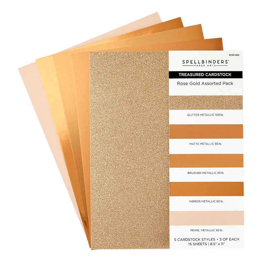 Treasured Cardstock - Rose Gold Assorted Pack