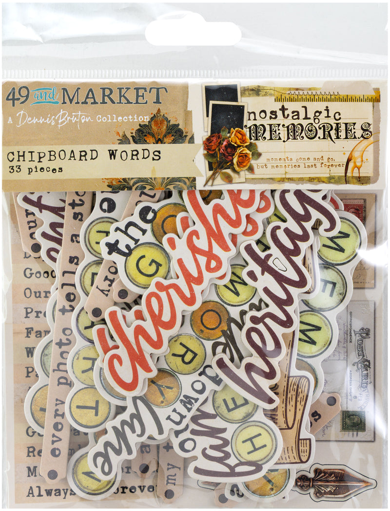 Nostalgic Memories - Chipboard Words