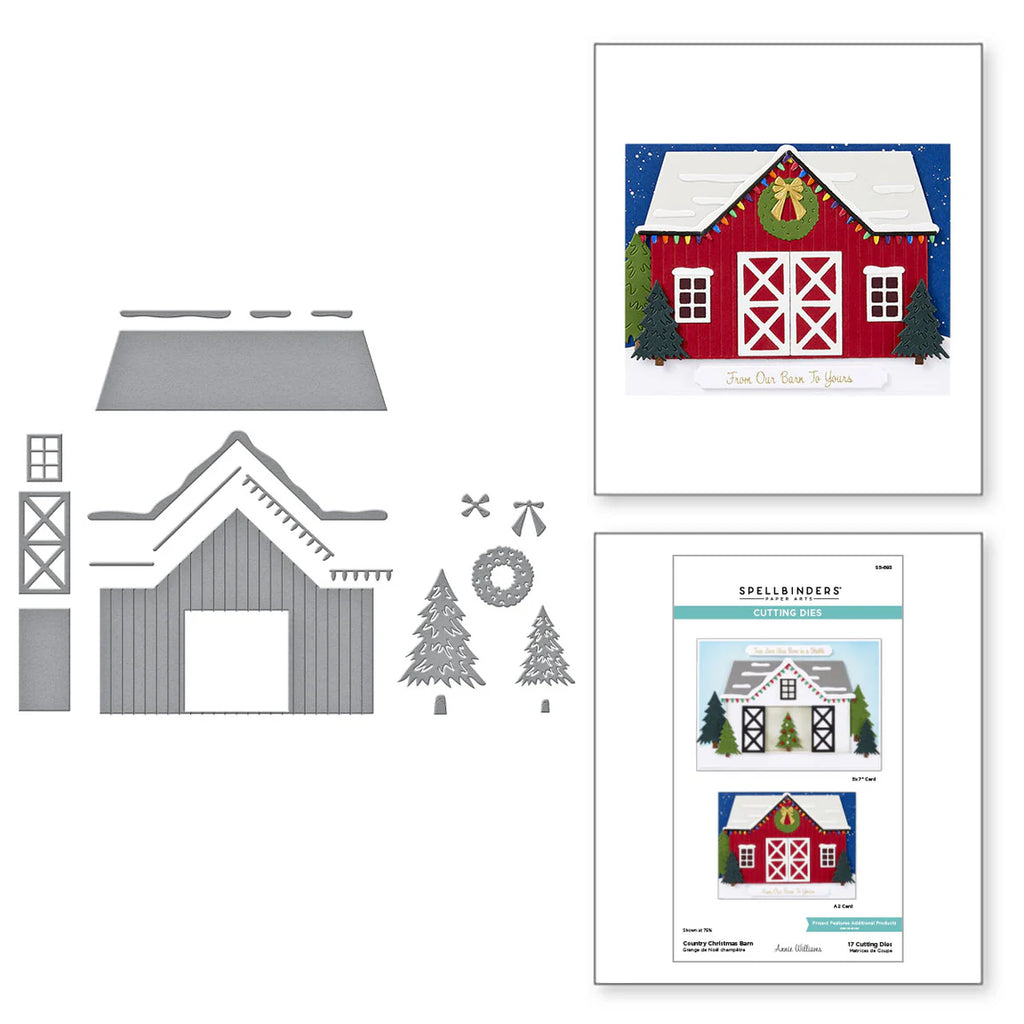 Country Christmas Barn Die Set