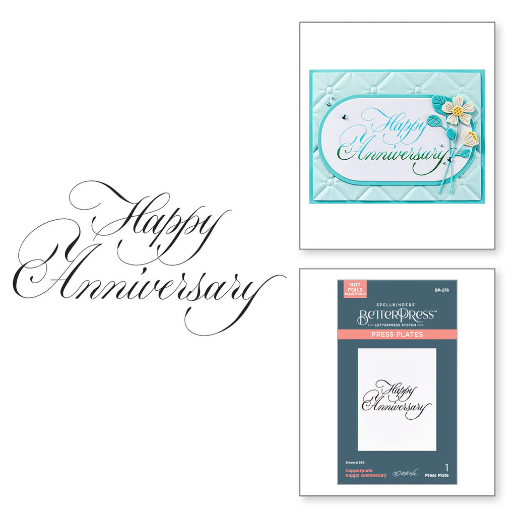 Happy Anniversary BetterPress Plate