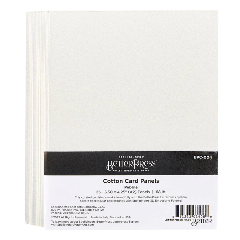 Cotton Card Panel - A2 Pebble