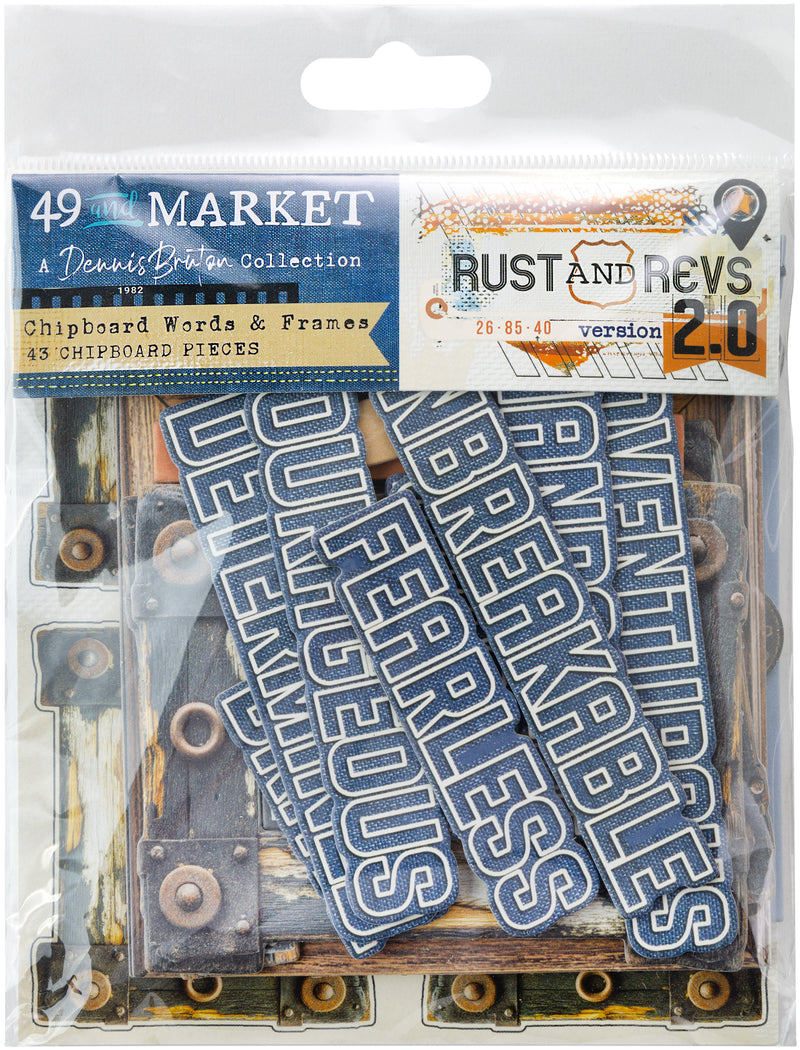 Rust & Revs 2.0 - Chipboard Words & Frames