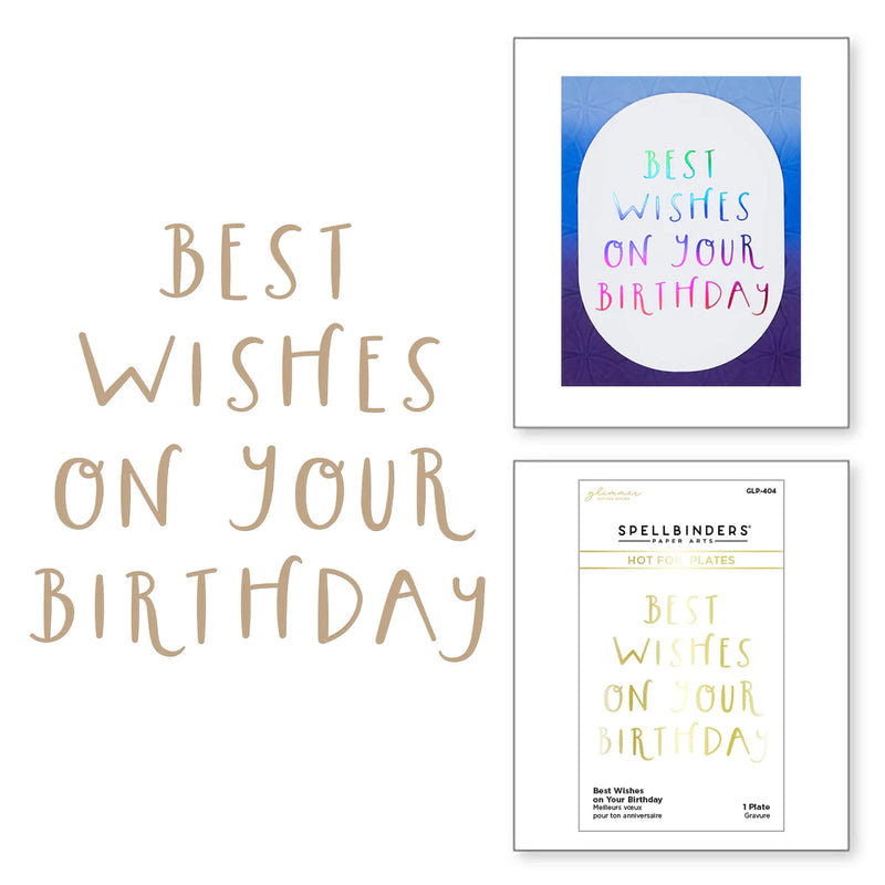 Best Wishes On Your Birthday Hot Foil Plate