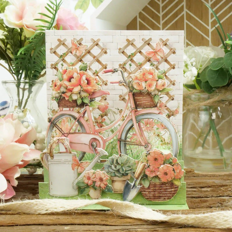 Pop Up Stepper Card - Beautiful Bicycle