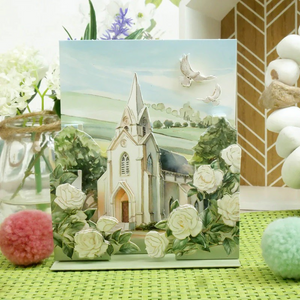 Pop Up Stepper Card - Charming Church