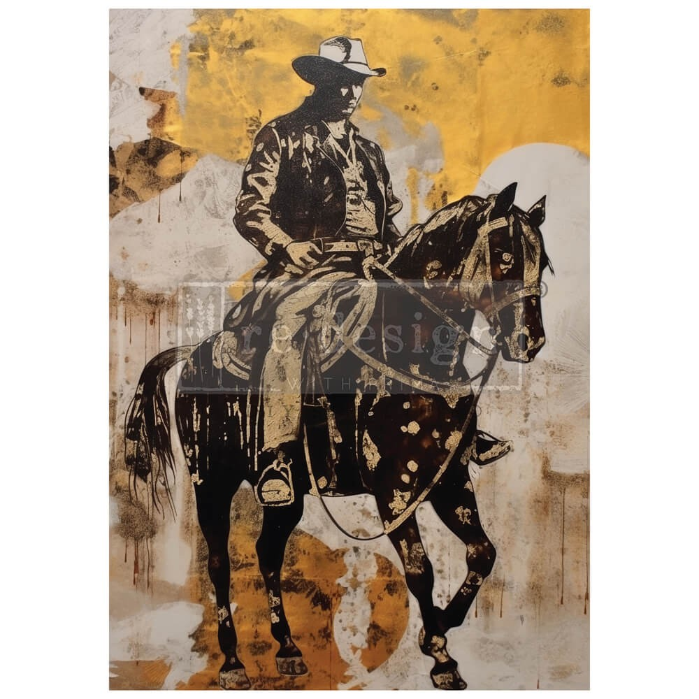 A1 Decoupage Fiber - Cowboy Cavalry