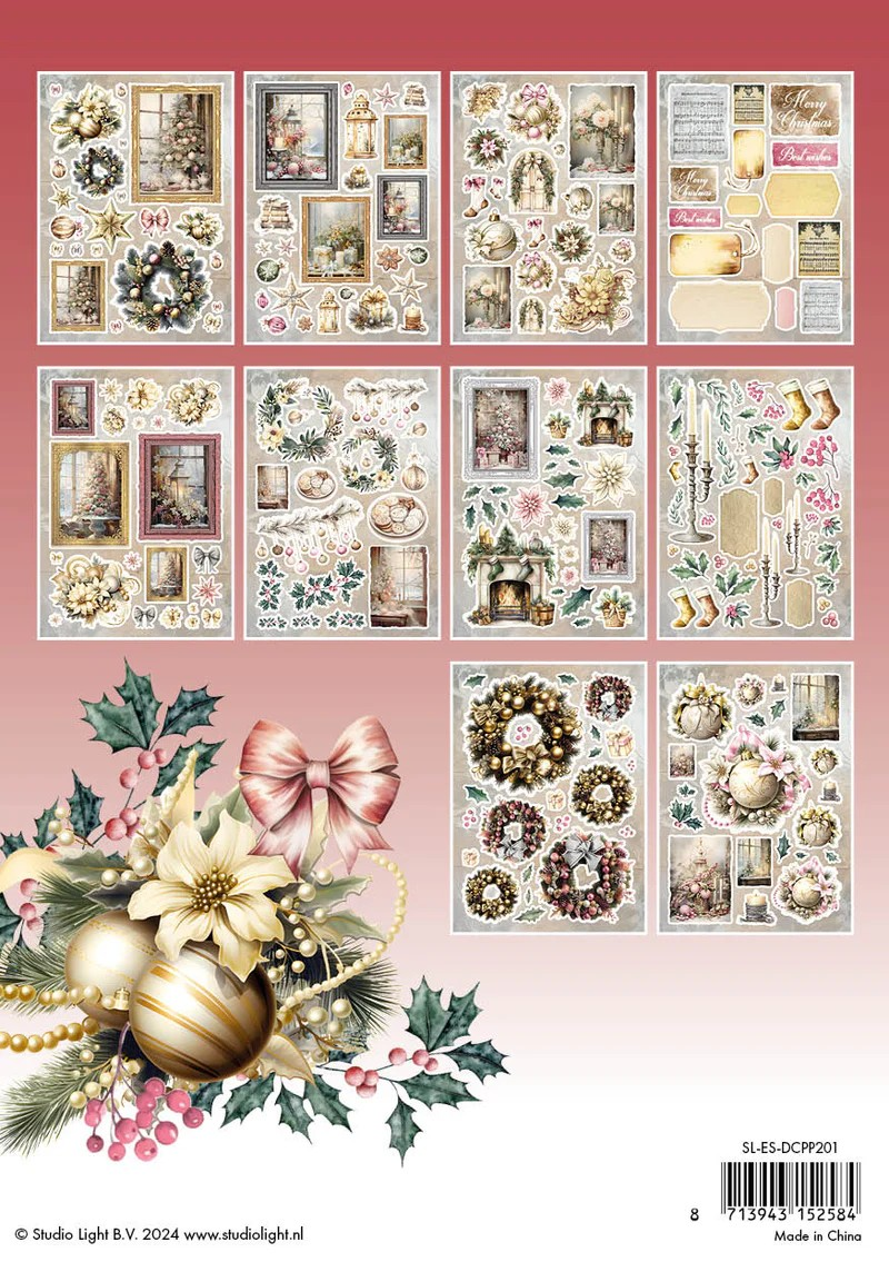 Romantic Christmas - Die Cut Paper Pad