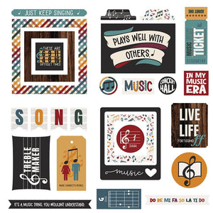 Music Notes - Cardstock Ephemera