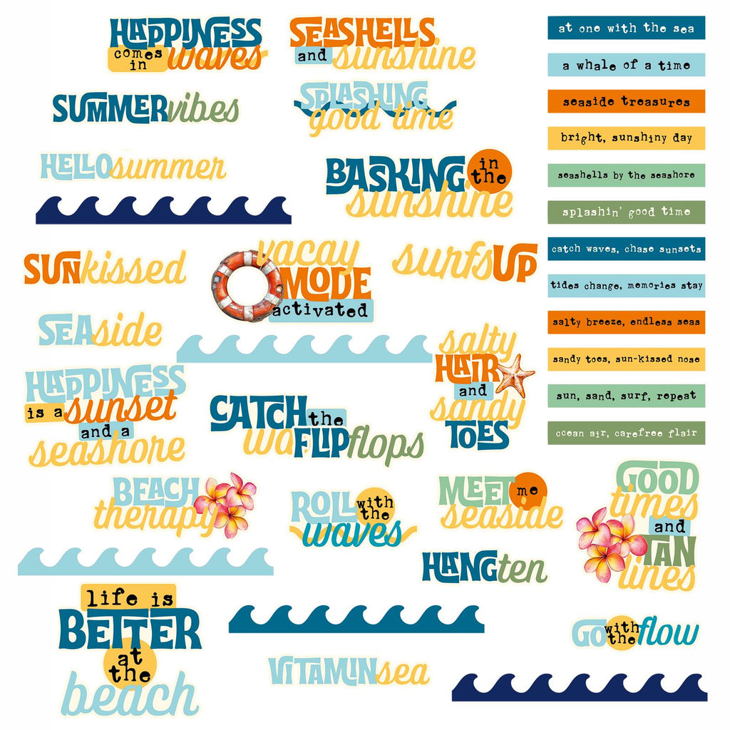 Beach Vibes - Chipboard Words