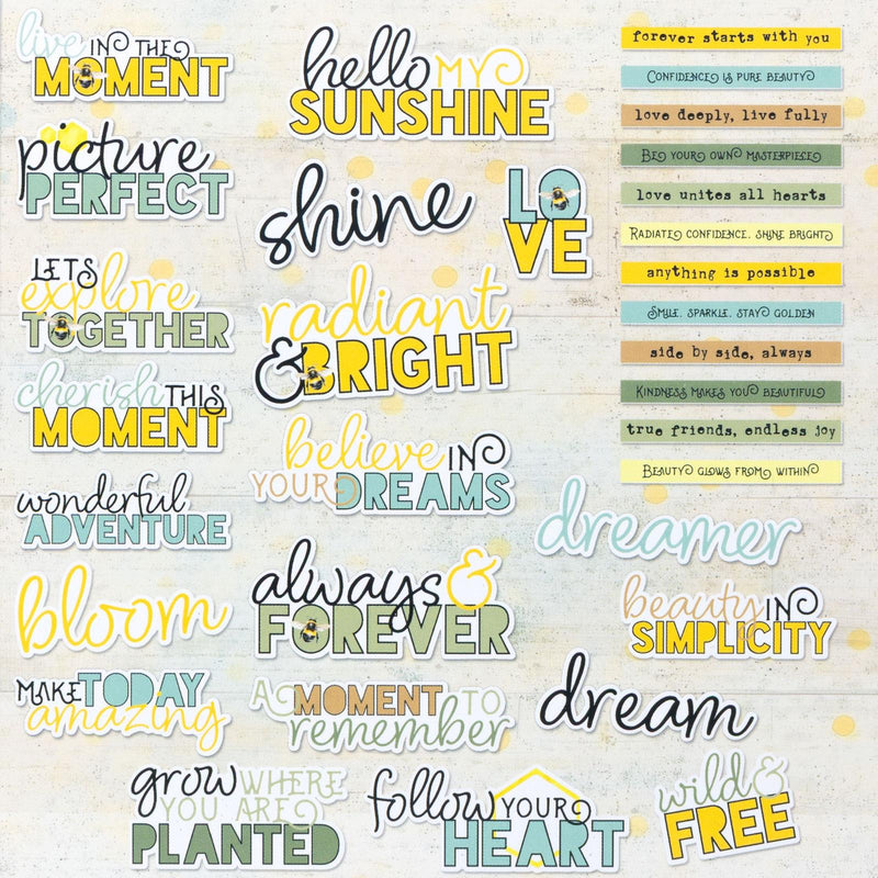 Botanical Buzz - Chipboard Words