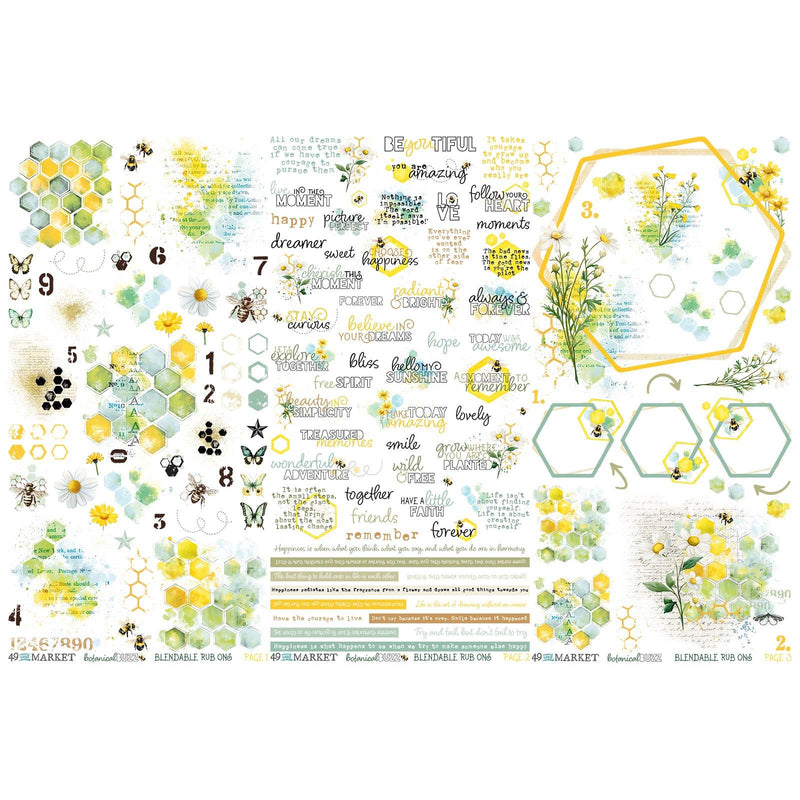 Botanical Buzz - Rub-On Transfer