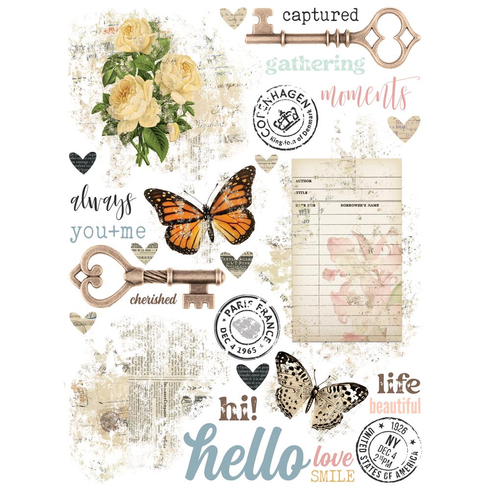 Simple Vintage Junk Drawer - Rub-Ons