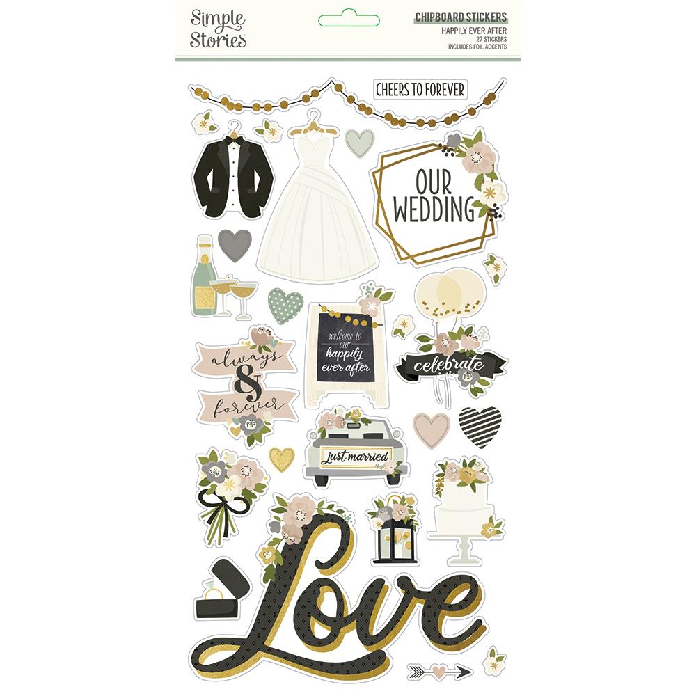 Happily Ever After - Chipboard Stickers