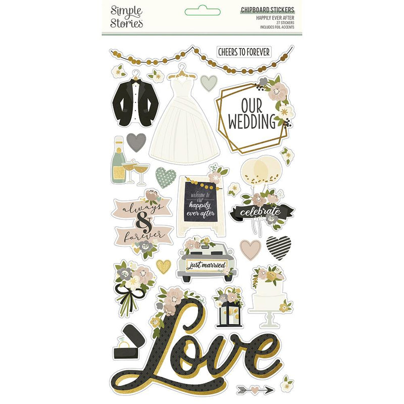 Happily Ever After - Chipboard Stickers