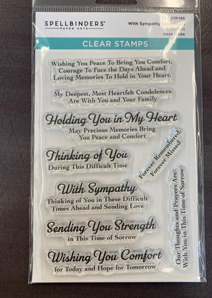 Clear Stamps - With Sympathy Sentiments