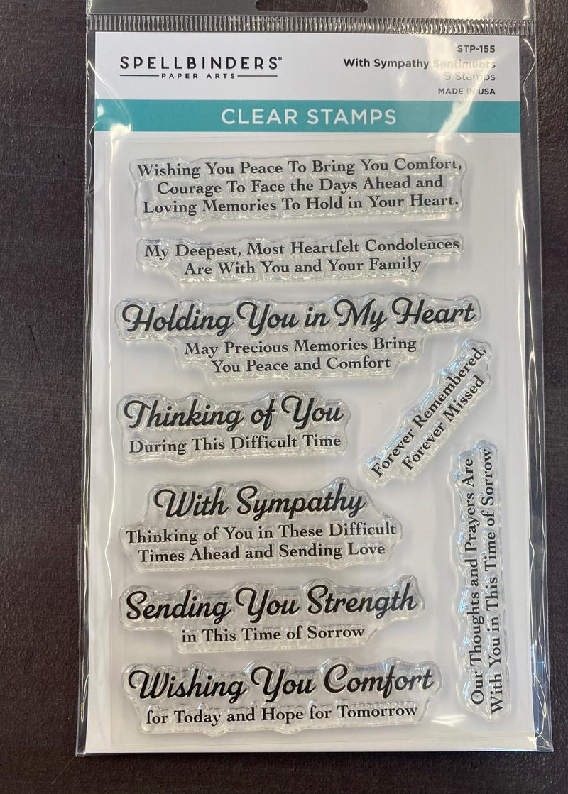 Clear Stamps - With Sympathy Sentiments