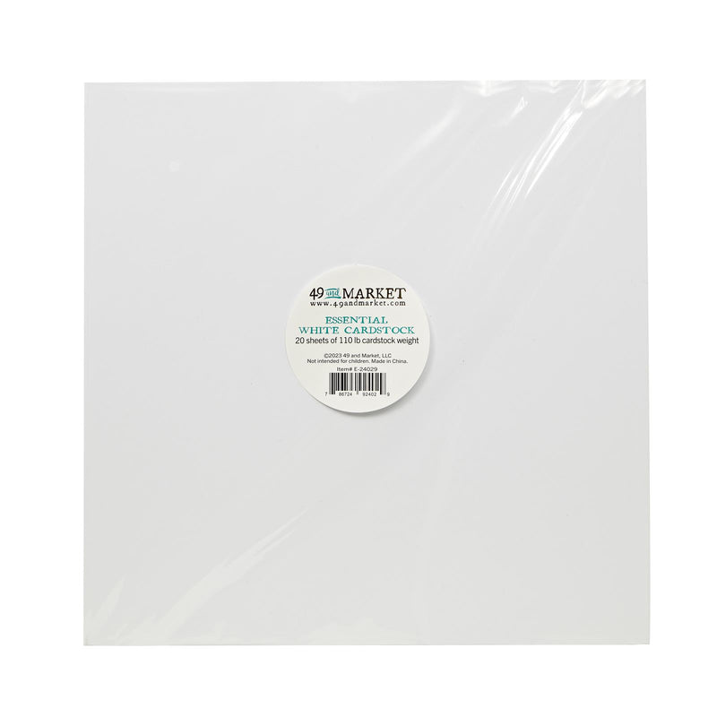 Essential White Cardstock - 20 Pack