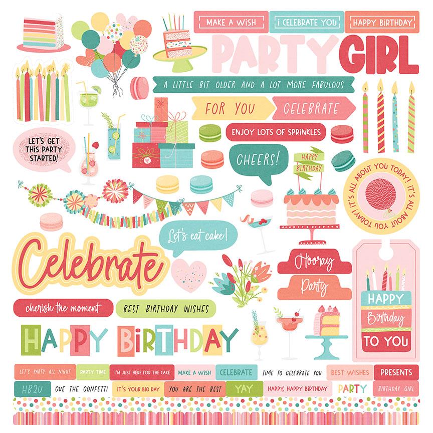 Birthday Sparkle - Element Stickers