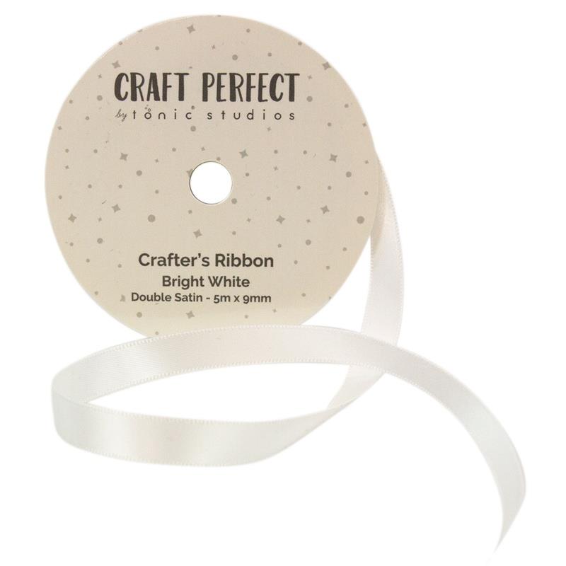 Double Satin Ribbon - Bright White