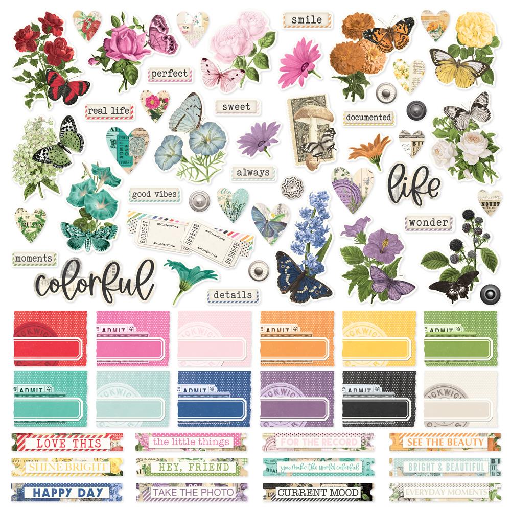 Simple Vintage Color Palette - Cardstock Stickers
