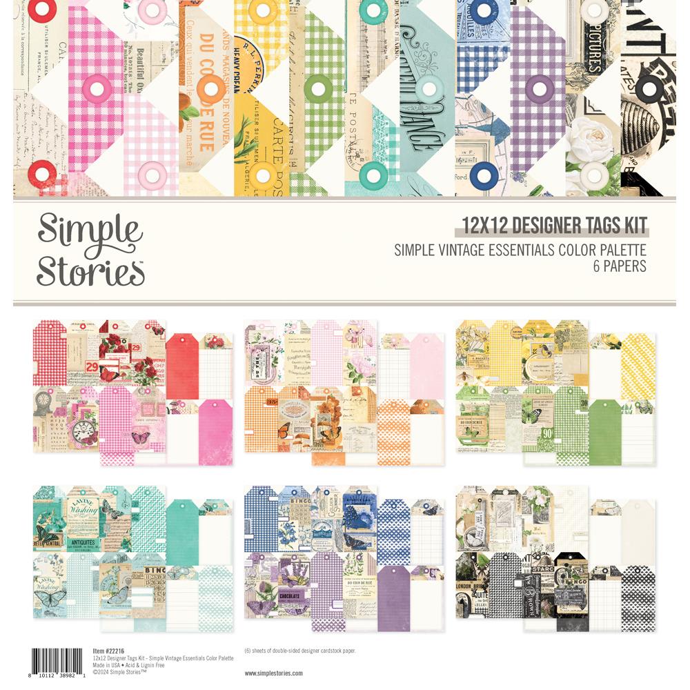 Simple Vintage Color Palette - Designer Tags Kit