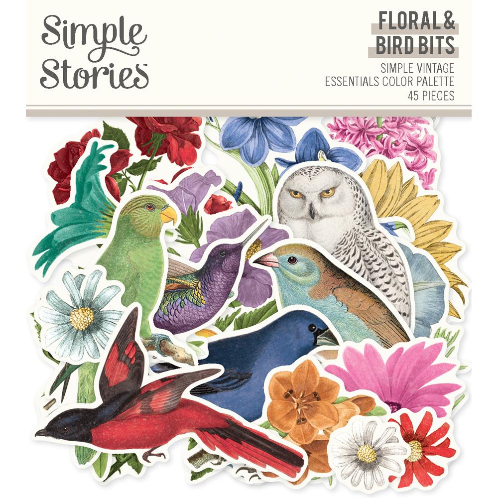 Simple Vintage Color Palette - Floral & Bird Bits