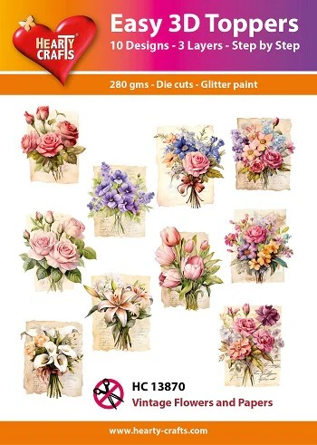 Easy 3D Toppers - Vintage Flowers & Paper