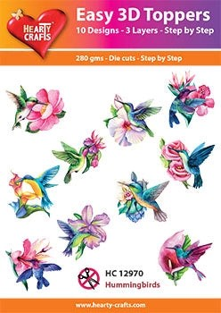 Easy 3D Toppers - Hummingbirds