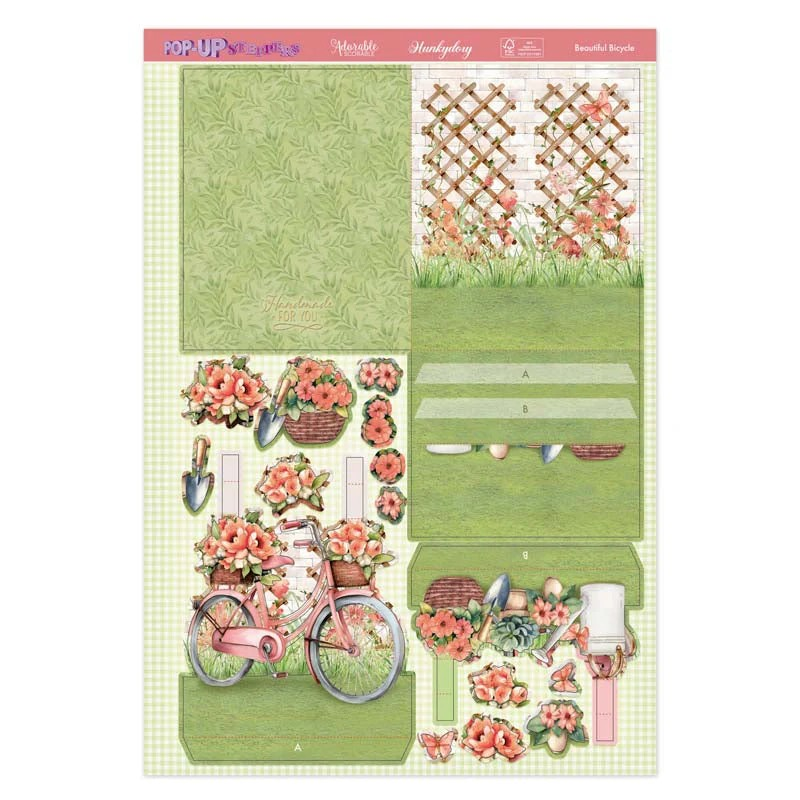 Pop Up Stepper Card - Beautiful Bicycle