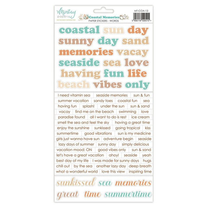 Coastal Memories - Word Stickers