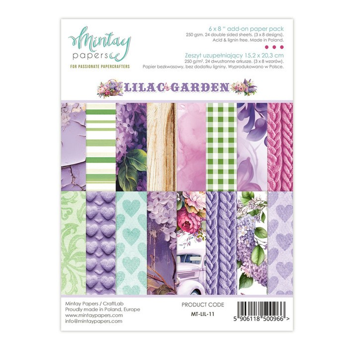 Lilac Garden - 6x8 Add-On Paper Pack