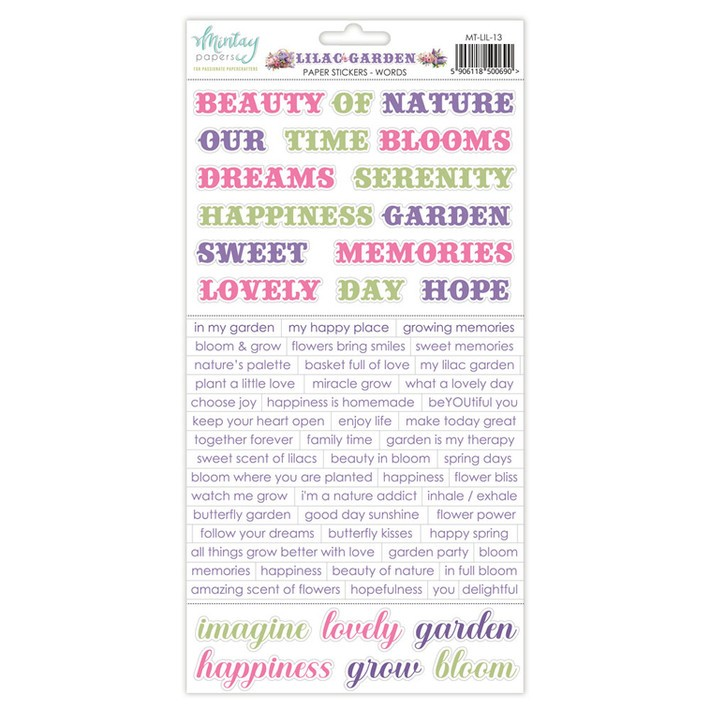 Lilac Garden - Word Stickers